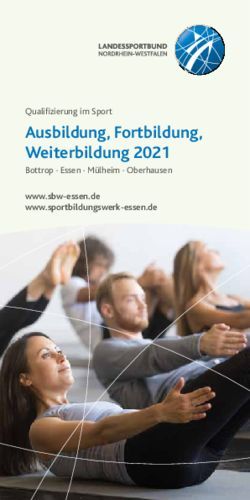 Ausbildung, Fortbildung, Weiterbildung 2021