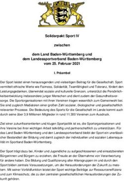 Solidarpakt Sport IV zwischen dem Land Baden-Württemberg und dem Landessportverband Baden-Württemberg vom 25. Februar 2021