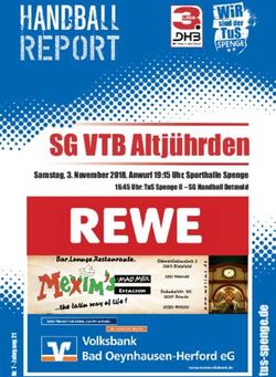 SG VTB ALTJ&Uuml;HRDEN SAMSTAG, 3. NOVEMBER 2018, ANWURF 19:15 UHR, SPORTHALLE SPENGE 16:45 UHR: TUS SPENGE II - SG HANDBALL DETMOLD