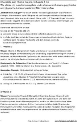 Checkliste zum Thema Corona, Influenza & Co. Wie st&auml;rke ich mein Immunsystem und verbessere ich meine psychische und physische Lebensqualit&auml;t mit ...