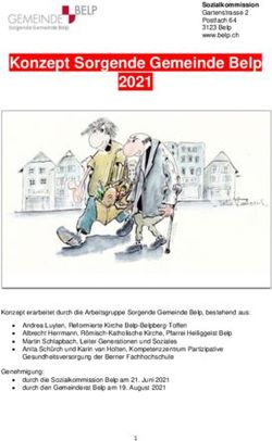 Konzept Sorgende Gemeinde Belp 2021