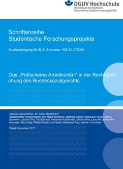 Schriftenreihe Studentische Forschungsprojekte - Studienjahrgang 2015, 5. Semester, WS 2017/2018 - DGUV