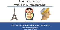 Informationen zur Wahl der 2. Fremdsprache - "Wer fremde Sprachen nicht kennt, weiß nichts von seiner eigenen."