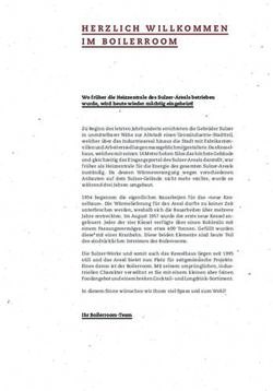 HERZLICH WILLKOMMEN IM BOILERROOM