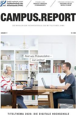 Fast wie Präsenzlehre - nur online! - TITELTHEMA 2020: DIE DIGITALE HOCHSCHULE - Fachhochschule des ...