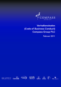 Verhaltenskodex (Code of Business Conduct) Compass Group PLC - Februar 2011