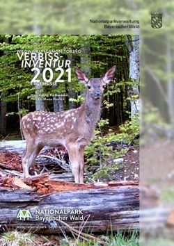 2021 ERGEBNISSE Nationalparkverwaltung Bayerischer Wald