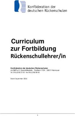 Curriculum zur Fortbildung - Rückenschullehrer/in - KddR