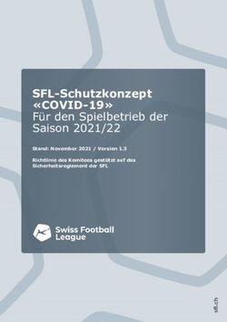 SFL-Schutzkonzept "COVID-19" - F&uuml;r den Spielbetrieb der Saison 2021/22 Stand: November 2021 / Version 1.3 Richtlinie des Komitees gest&uuml;tzt auf das ...