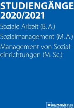STUDIENG&Auml;NGE 2020/2021 - Soziale Arbeit (B. A.) Sozialmanagement (M. A.) Management von Sozial-einrichtungen (M. Sc.)