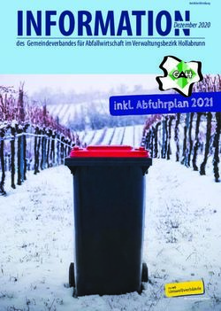 INFORMATION inkl. Abfuhrplan 2021 - Dezember 2020 - Abfallverband Hollabrunn