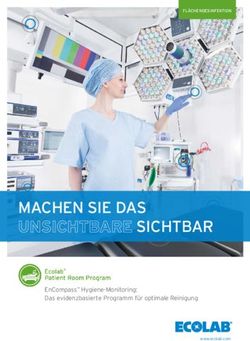 MACHEN SIE DAS SICHTBAR - ECOLAB Healthcare