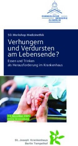 Verhungern und Verdursten am Lebensende? - Essen und Trinken als Herausforderung im Krankenhaus - St. Joseph ...