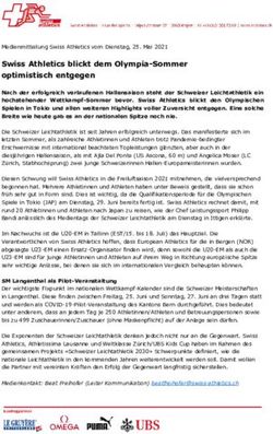 Swiss Athletics blickt dem Olympia-Sommer optimistisch entgegen