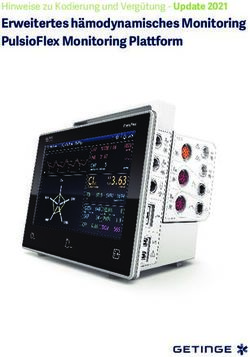 Erweitertes h&auml;modynamisches Monitoring PulsioFlex Monitoring Plattform - Hinweise zu Kodierung und Verg&uuml;tung - Update 2021