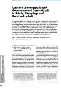 Legitime Leistungspolitiken? Governance und Gerechtigkeit in Schule, Altenpflege und Kreativwirtschaft
