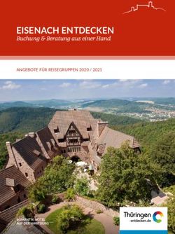 EISENACH ENTDECKEN Buchung & Beratung aus einer Hand - ANGEBOTE FÜR REISEGRUPPEN 2020 / 2021