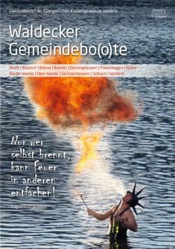 Waldecker Gemeindebo(o)te - Evangelischer Kirchenkreis Eder