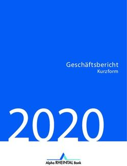 2020 Geschäftsbericht Kurzform - Alpha RHEINTAL Bank