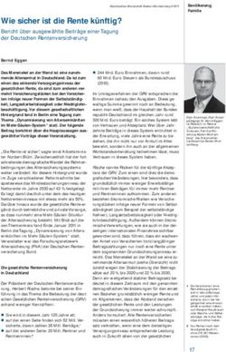 Wie sicher ist die Rente künftig? - Bericht über ausgewählte Beiträge einer Tagung der Deutschen Rentenversicherung - Statistisches Landesamt