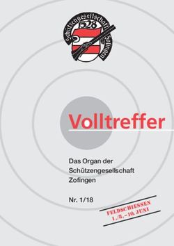 Volltreffer Das Organ der Schützengesellschaft Zofingen Nr. 1/18 1 0 - SG Zofingen