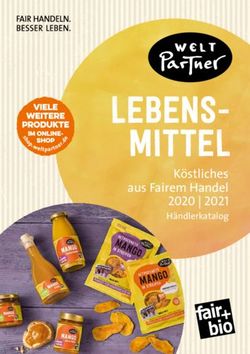 LEBENS-MITTEL K&ouml;stliches aus Fairem Handel - 2020 | 2021 H&auml;ndlerkatalog - WeltPartner