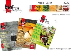 Media-Daten 2020 - Das erste Bio-Fachmagazin seit 1994 - Biopress