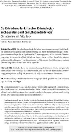 Die Entstehung der kritischen Kriminologie - auch aus dem Geist der Ethnomethodologie1 Ein Interview mit Fritz Sack - Das ...