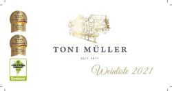 Weinliste 2021 - Weingut Toni M&uuml;ller