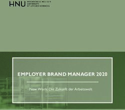 EMPLOYER BRAND MANAGER 2020 - New Work: Die Zukunft der Arbeitswelt - Hochschule Neu-Ulm