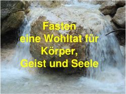 Fasten eine Wohltat f&uuml;r K&ouml;rper, Geist und Seele