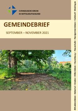 GEMEINDEBRIEF SEPTEMBER - NOVEMBER 2021 - EKMD