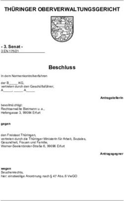 THÜRINGER OBERVERWALTUNGSGERICHT - Thüringer Oberverwaltungsgericht