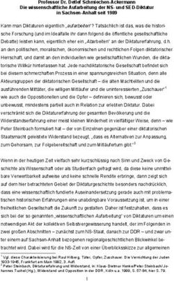 Professor Dr. Detlef Schmiechen-Ackermann Die wissenschaftliche Aufarbeitung der NS- und SED-Diktatur in Sachsen-Anhalt seit 1989