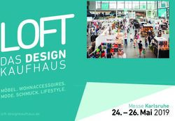 24 26. Mai 2019 Messe Karlsruhe - MODE. SCHMUCK. LIFESTYLE - LOFT - Das Designkaufhaus