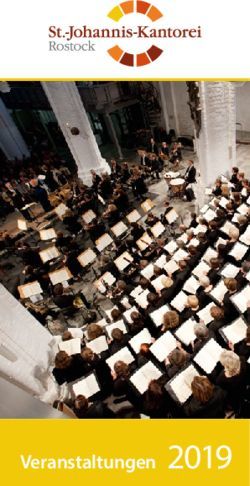 Veranstaltungen 2019 - St.-Johannis-Kantorei Rostock