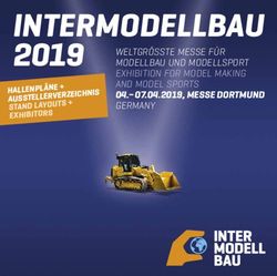 INTERMODELLBAU 2019 WELTGRÖSSTE MESSE FÜR MODELLBAU UND MODELLSPORT EXHIBITION FOR MODEL MAKING AND MODEL SPORTS