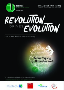 Revolution evolution - Berner Tagung 17. November 2018 - labmed Sektion Bern