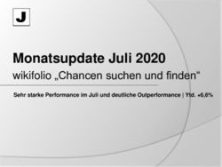 Monatsupdate Juli 2020 - wikifolio "Chancen suchen und finden" Sehr starke Performance im Juli und deutliche Outperformance | Ytd. +6,6% - Junolyst