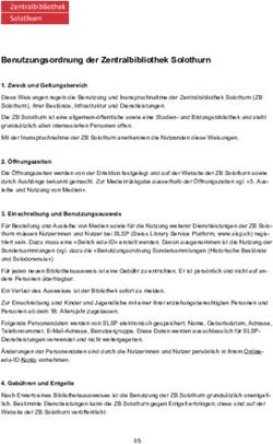Benutzungsordnung der Zentralbibliothek Solothurn