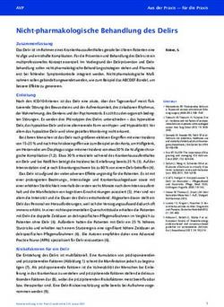 Nicht-pharmakologische Behandlung des Delirs