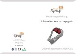 Shiatsu Nackenmassagegerät - Bedienungsanleitung - Optimus New Generation Akku - Munich Spring