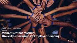 Vielfalt sichtbar machen: Diversity & Inclusion im Employer Branding - ZEIT Talent Live College