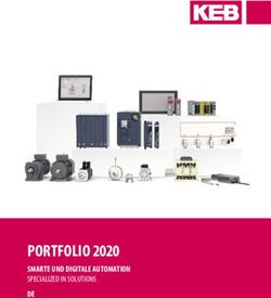 PORTFOLIO 2020 SMARTE UND DIGITALE AUTOMATION - SPECIALIZED IN SOLUTIONS