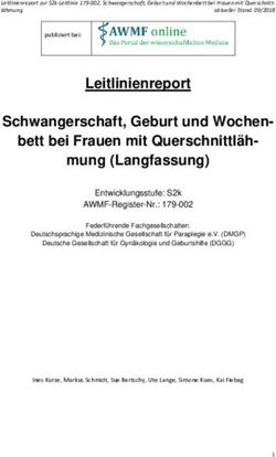 Leitlinienreport Schwangerschaft, Geburt und Wochenbett bei Frauen mit Querschnittlähmung (Langfassung) - AWMF