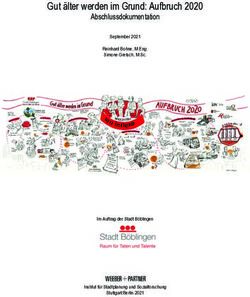 Gut &auml;lter werden im Grund: Aufbruch 2020 - Abschlussdokumentation September 2021 Reinhard Bohne, M.Eng. Simone Gretsch, M.Sc - Stadt B&ouml;blingen