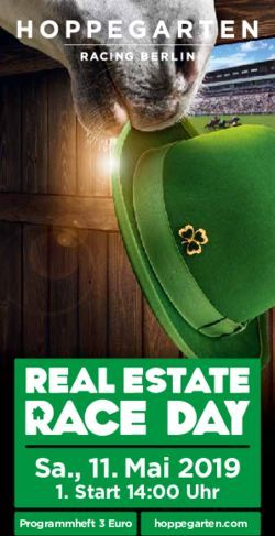 Sa., 11. Mai 2019 1. Start 14:00 Uhr - Programmheft 3 Euro - Rennbahn Hoppegarten