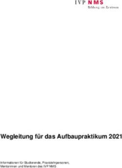 Wegleitung für das Aufbaupraktikum 2021 - ilias