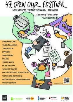 Live Stream / PfingSten 22.05 - 23.05.2021 Streaming-tickets unter www.openohr.de - OPEN OHR ...