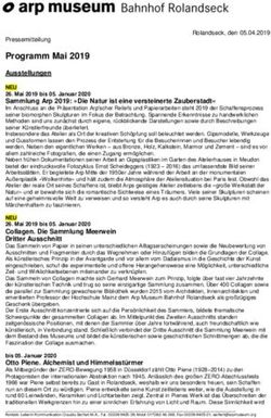 Programm Mai 2019 - Arp Museum Bahnhof Rolandseck